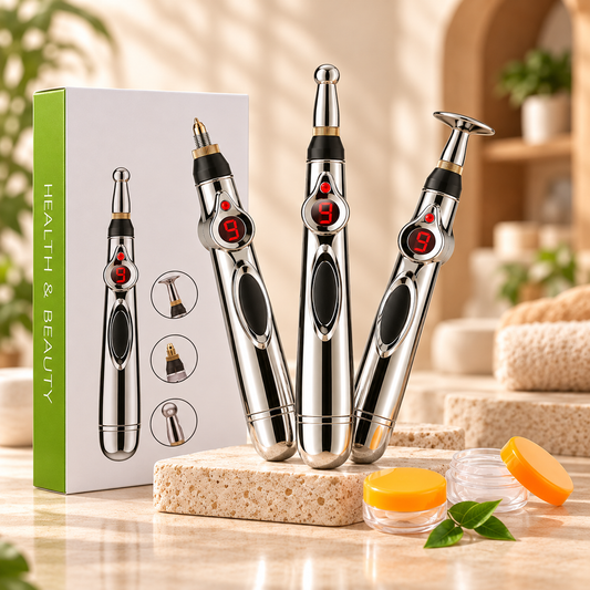 Acupressure Electric Massage Pen for Relaxation, Face, Body & Neck