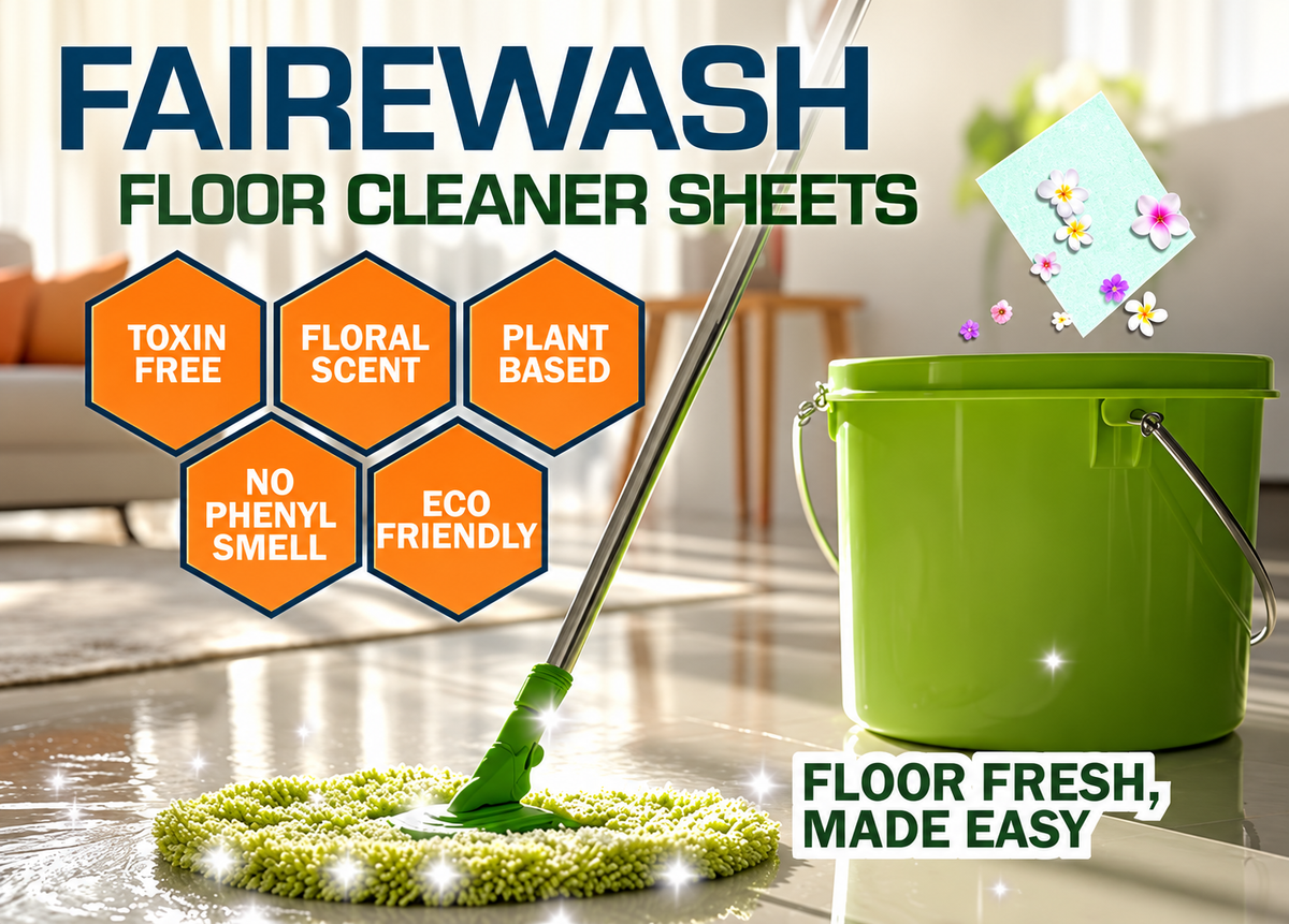 Floor Cleaner Sheets | Dissolvable Multi-Surface Floor Cleaning Sheets | 1 Sheet = 1 Clean