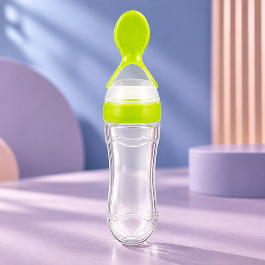Easy-Squeeze Silicone Baby Feeder, Mess-Free Feeding Bottle for Infants and Toddlers